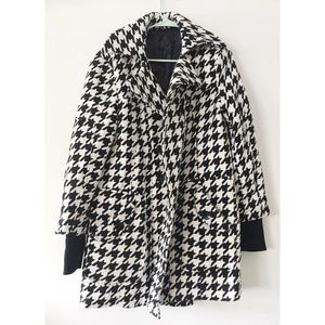 🌟PRICE FIRM no offers George B&W Houndstooth Coat